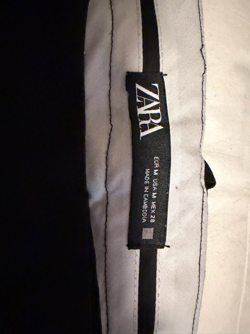 Zara Black Wide-Leg High-Rise Trousers - Picture 3 of 3